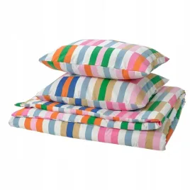 ikea-klibbkorsort-komplet-poscieli-200x200-50x60-cm-paski-wiskoza