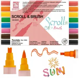 pisaki-do-kaligrafii-kuretake-scroll-and-brush-8-kol