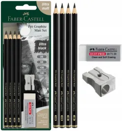 faber-castell-zestaw-olowkow-pitt-matt-4-szt-gumka
