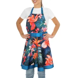 nitly-paradise-blue-fartuszek-sukienka-produkt-polski-kwiaty-strelicje