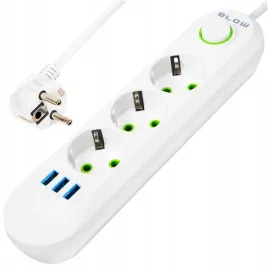 przedluzacz-wlacznik-3x-usb-3-gniazda-2m-uziemienie-3x1mm-listwa