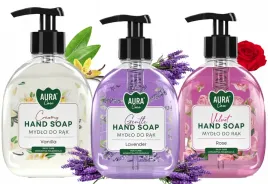 zestaw-3x300-ml-aura-care-mydlo-do-rak-z-dozownikiem-lawenda-roza-wanilia