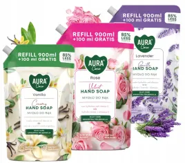 zestaw-3x1000-ml-aura-care-mydlo-do-rak-uzupelniajace-lawenda-roza-wanilia