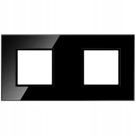 quadra-ramka-podwojna-szklana-czarna-wlacznik-2-szklo