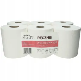 recznik-papierowy-bialy-celuloza-mistral-6-sztuk-x-100m-duzy-zapas-wydajny