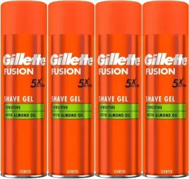 gillette-zel-do-golenia-fusion-sensitive-4-x-200-ml