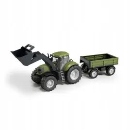 traktor-zielony-z-lyzka-i-przyczepa-w-pudelku-otwierane-drzwi-przyczepa