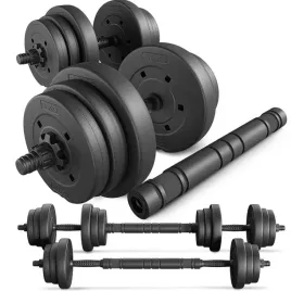 hantle-regulowane-bitumiczne-z-gryfem-20kg-zestaw-hantli-2x10kg-trex