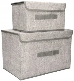 organizery-tekstylne-szare-38x25x23cm-26x20x16cm-kpl-2-sztuk-z