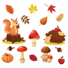 dekoracja-jesienna-okienna-dwustronna-zwierzatka-jesienne-kompozycja