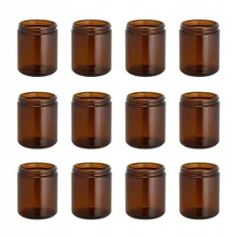 sloik-pojemnik-szklany-brazowy-do-zalewu-swiec-250ml-zestaw-12-sztuk