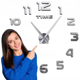 zegar-naklejany-diy-3d-duzy-cichy-polysk-efekt-lustrzany-srebrny-130