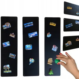 czarna-tablica-magnetyczna-na-magnesy-pamiatkowe-loft-80x22cm-zestaw