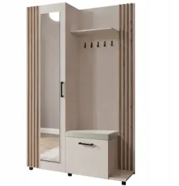 kaszmir-garderoba-przedpokoj-137cm-wieszak-lamele-lustro-lyon-mr