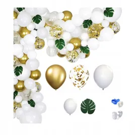 girlanda-balonowa-90-szt-zloto-biala-liscie