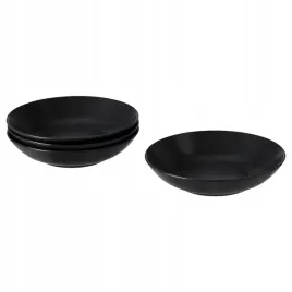 talerz-gleboki-obiadowy-23-cm-matowy-ciemnoszary-4-szt-ikea-fargklar