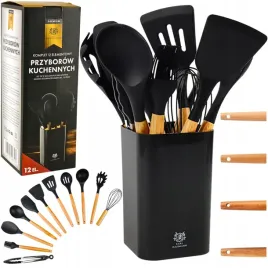przybory-kuchenne-silikonowe-12el-czarne-zestaw-przyborow-kuchennych