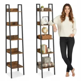 regal-slupek-na-ksiazki-dekoracje-industrialny-loft-drabinkowy-wysoki