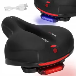 siodelko-rowerowe-zel-miejskie-lampka-silikon-szerokie-wentylacja-miekkie