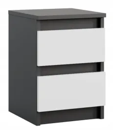 szafka-nocna-antracyt-biala-stolik-nocny-dwie-szuflady-30cm-sypialnia