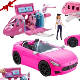 prezent-na-swieta-zestaw-barbie-dla-dzieci-rozowy-samolot-z-lalka-autko-2w1