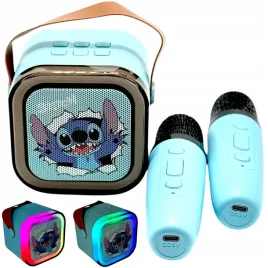 zestaw-karaoke-dla-dzieci-glosnik-bluetooth-i-mikrofony-z-motywem-stitch