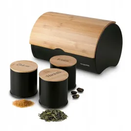 chlebak-zestaw-z-pojemnikami-nowoczesny-kawa-cukier-herbata-czarny