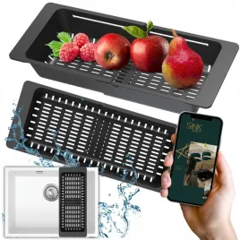 ociekacz-do-zlewu-na-naczynia-organizer-czarny-suszarka-ociekarka-gratis