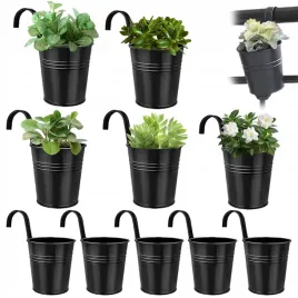 oslonka-doniczka-kwiatowa-wiszaca-zawieszana-czarna-z-uchwytem-10szt