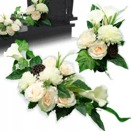 subtelna-kompozycja-wiazanka-bukiet-stroik-na-grob-pomnik-cmentarz