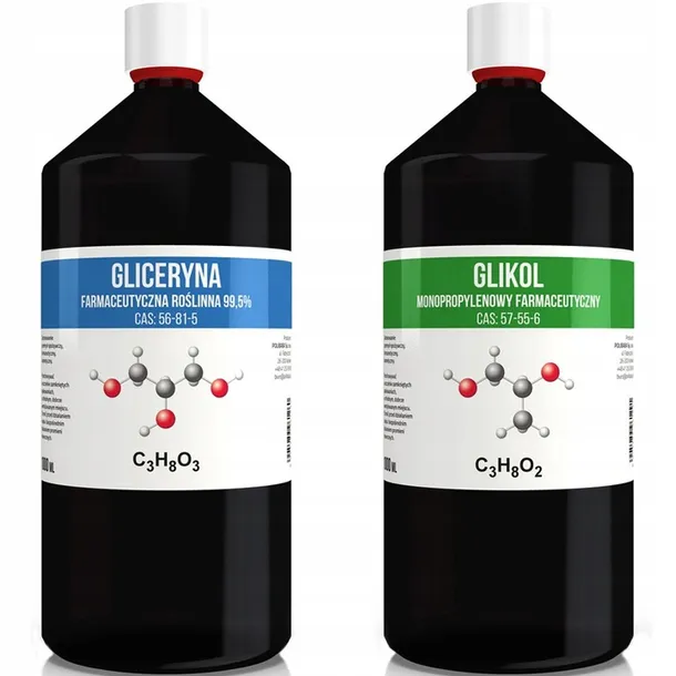 ZESTAW GLICERYNA ROŚLINNA + GLIKOL PROPYLENOWY 2000ml 2L