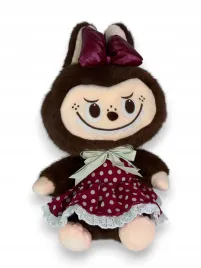 maskotka-labub-duzy-pluszak-35cm-w-czerwonej-sukience-w-groszki