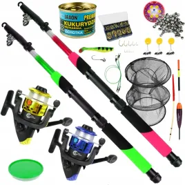 zestaw-wedkarski-2x-wedka-2x-kolowrotek-przyneta-jaxon-na-splawik