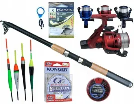 zestaw-splawikowy-wedka-teleskop-36m-kolowrotek-zylka-na-jezioro-staw