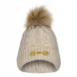 czapka-zimowa-equestrian-queen-kehlani-25aw-damska-z-pomponem-bezowa