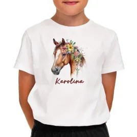 t-shirt-dzieciecy-bialy-kon-01-imie-134cm-dla-fana-piekny