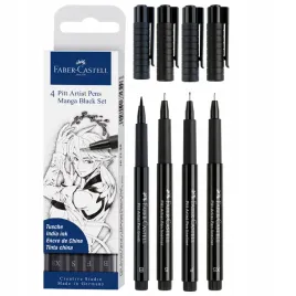 faber-castell-pisaki-artist-pitt-manga-4-szt-black