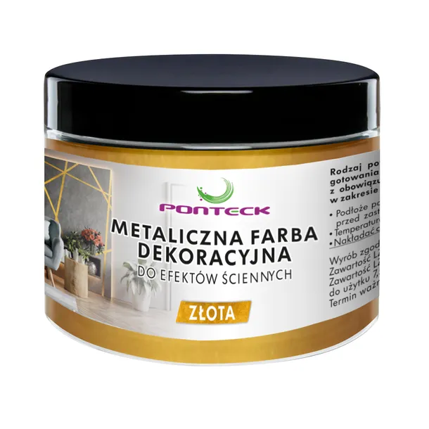 Dekoracyjna farba metaliczna złota 200ml