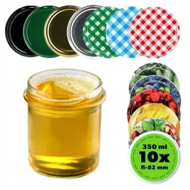 sloik-350-ml-sloiki-na-przetwory-miod-szklany-wieczka-zakretki-10-szt