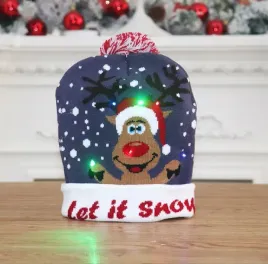 zimowa-czapka-swiateczna-led-swiecaca-kolorowa-led-renifer-granatowa