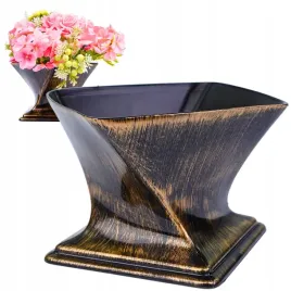 doniczki-na-cmentarz-niskie-wazony-na-kwiaty-stroiki-czarna-zlota-22cm