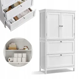 regal-lazienkowy-szafka-wolnostojaca-2-szuflady-drzwiczki-30x60x110cm