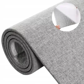 samoprzylepna-tapeta-scienna-materialowa-tkanina-dekoracyjna-szara-65x280cm