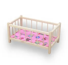 lozeczko-drewniane-dla-lalek-z-materacem-zabawka-dla-dzieci