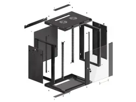 szafa-instalacyjna-wiszaca-19-12u-600x450mm-czarna-drzwi-szklane