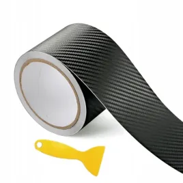 Zdjęcie produktu TAŚMA OCHRONNA KARBON FOLIA NA PROGI SAMOCHODU 3M x 7CM + RAKŁA