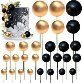dekoracja-toper-topper-na-tort-zlote-czarne-kule-mix-na-piku-zestaw-50