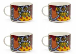 excelsa-africa-set-of-4-jumbo-mugs-porcelain-500-ml-multi-colour