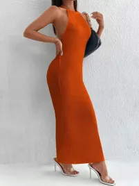 sukienka-teksturowana-halter-twist-z-rozcieciem-maxi-shein-petite-xs