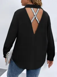 koszula-z-odkrytymi-plecami-z-cekinami-czarna-casual-shein-3xl